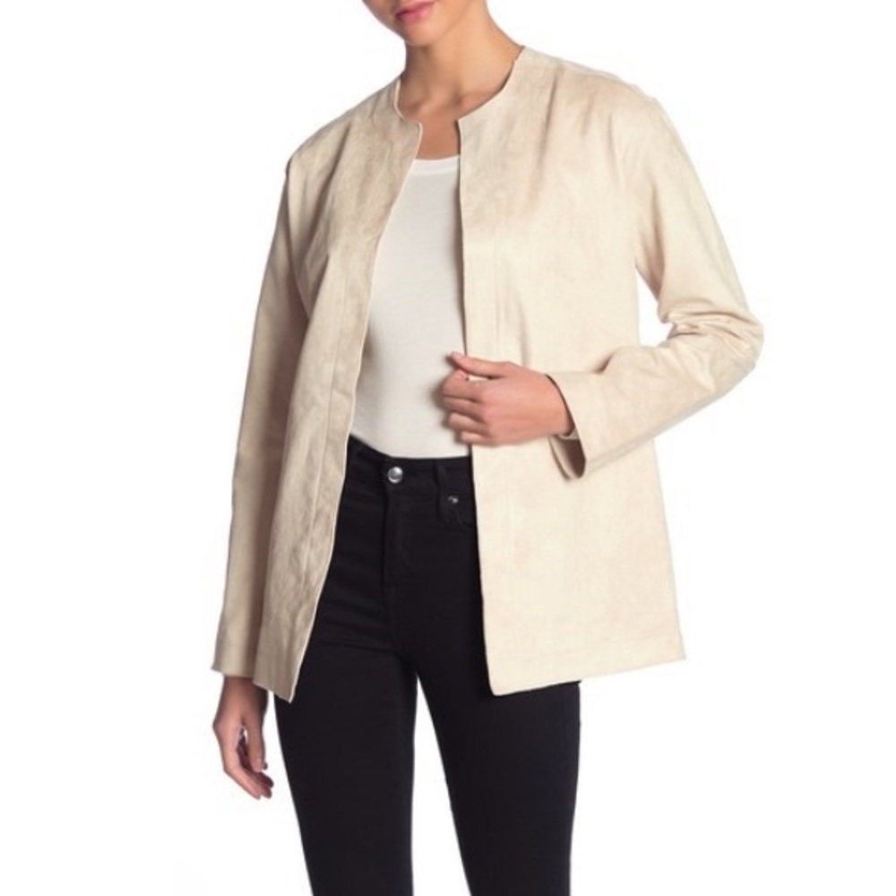 NWT Love Token Faux Suede Jacket